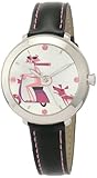 Pink Panther Women's PP01 40th Anniversary by Shag Black Genuine Leather Strap Watch