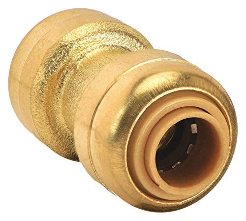 SharkBite 1/4 inch Coupling, Pack of 6, Push to Connect Brass Plumbing Fitting, PEX Pipe, Copper, CPVC, PE-RT, HDPE, U004LF by SharkBite - Used condition - CA$4.35