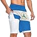 Vnurnrn Nicaragua Flag Mens 2 in 1 Workout Running Shorts Sport Pants with Pocket