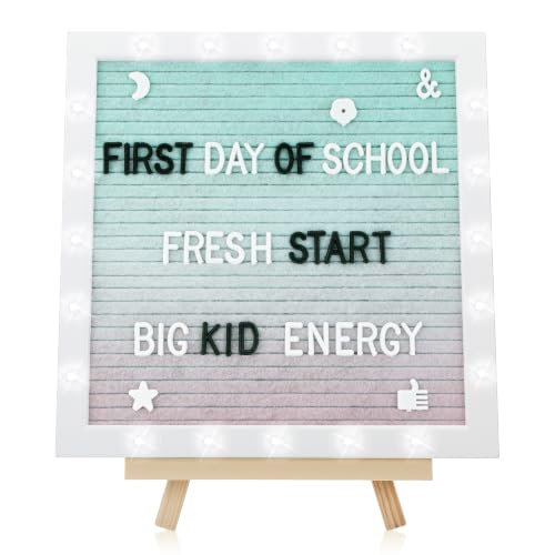 10&times;10' Light up Felt Letter Board, Custom Message, First Day of School Sign