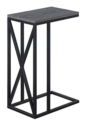 Convenience Concepts Tucson C End Table, Weathered Gray / Black