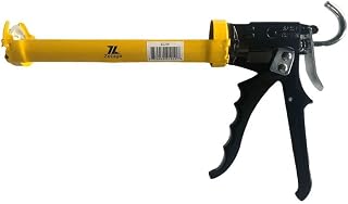 Zeluga ZL210 10 oz. Smooth Hex Rod Cradle Caulking Gun with Spout Cutter, Yellow