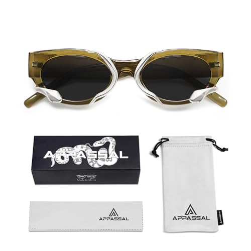 Trendy Sunglasses for Women Men Vintage Narrow Cateye Metal Snake Sunnie Y2k Accessories AP3621