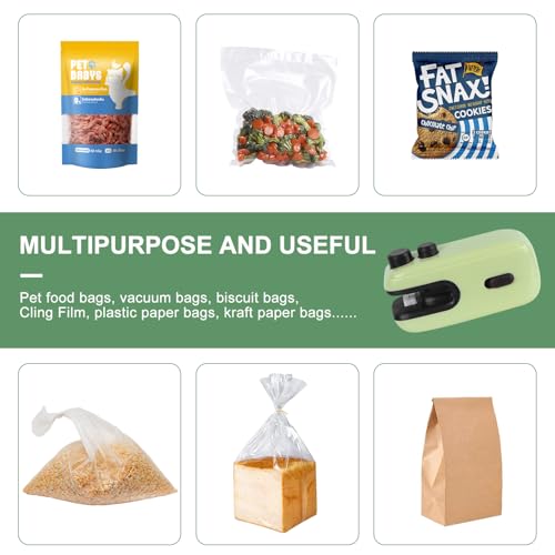 Mini 2-in-1 USB Rechargeable Bag Sealer and Cutter for Snacks/Vegetables/Food Storage