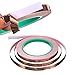 Oubaka 3 Pack Copper Foil Tape with Conductive Adhesive,3 Sizes Copper Tape Double-Sided for EMI Shielding,Paper Circuits,Electrical Repairs,Grounding(6/8/10mm)
