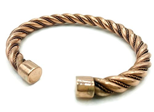 Handmade Traditional Design Twisted Copper Bracelet. 100% Pure Raw Copper Bracelet. (Twisted)4