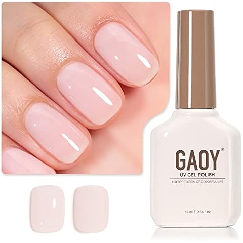 GAOY Sheer Light Pink Gel Nail Polish 1352 Cover