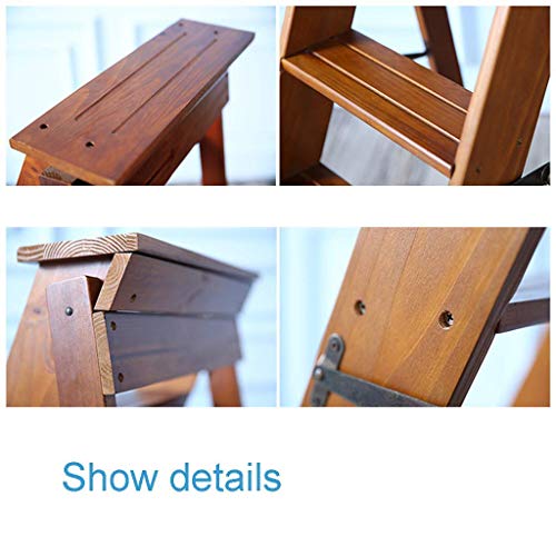 Taburete de escalera multifuncional de madera maciza alta densidad DASHADAO 3