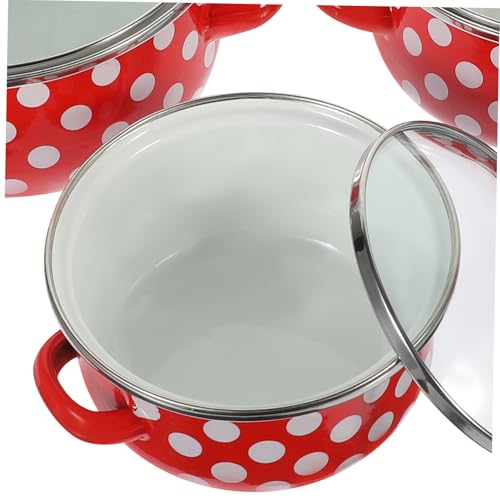 Mini marmites émaillées casseroles antiadhésives polyvalentes pour soupe et ragoût - 4