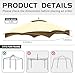 KILAKILA 10x12 Replacement Canopy Top for Patio Gazebo, Waterproof & UV Protection Tent Cover, Fits Outdoor,Garden and Backyard (Off-White+Khaki)