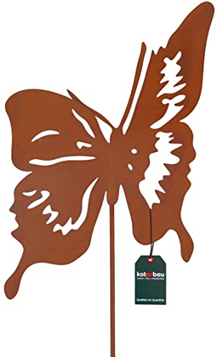 KOTARBAU® Gartendekoration Rostfiguren 118cm Schmetterling Weihnachtsdeko Garten Ecorost Gartenstecker Weihnachten Gartenfiguren & Gartenstatuen Roststecker Gartendeko für Draußen Edelrost