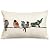 12x20 Lumbar Pillow Decorative Throw Pillows,Small Throw Pillows for Couch,Hand-Painted Outdoor Birds Pillowcases,Spring Summer Pillows Decorative Throw Cushion Covers Linen for Sofa Teal Blue