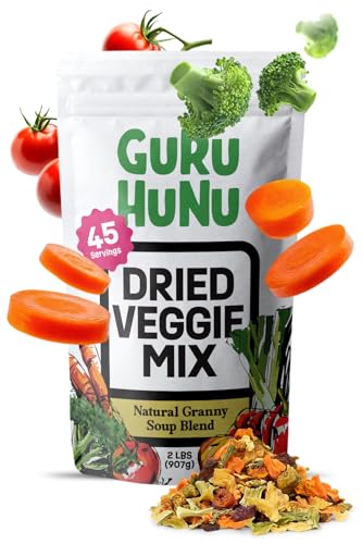 GURU HUNU Dehydrated Vegetables, Premium Soup Mix, Dried Vegetables For