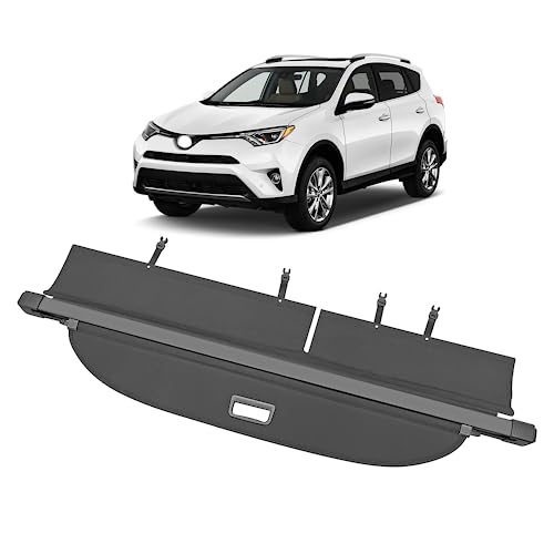 Vesul Retractable Rear Trunk Cargo Cover Compatible with Toyota RAV4 2013-2018 Security Shade Shield Tonneau Cover Anti-Peeping Luggage Privacy Screen with Extra Canvas Cover
