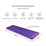 EIOKIT-Silicone-Heat-Resistant-Travel-Mat-Pouch-for-Hair-StraightenerCrimping-IronHair-Curling-IronHair-Curling-WandFlat-IronHair-Waving-Iron-and-Hair-Styling-Tools-2-Pack-PurpleHot-Pink
