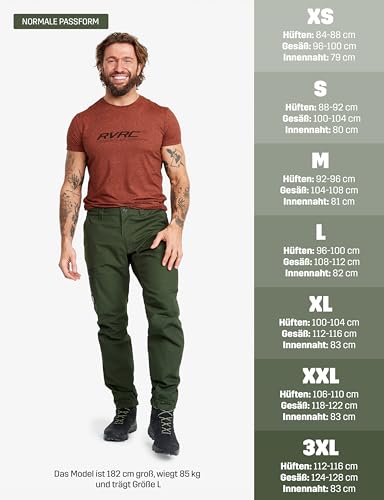 RevolutionRace Outdoor Basic Pants für Herren, Wanderhose für viele Outdoor-Aktivitäten, Forest Green, L