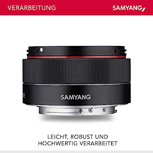 Samyang AF 35mm F2,8 FE für Sony E-Mount Vollformat & APS-C, Pancake Weitwinkelobjektiv mit 63,1° Bildwinkel & schnellem Autofokus, Festbrennweite für Sony E Mount Alpha A7C, A7C II, A7C R, A7 III – Bild 4