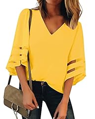 V Neck-lemon Yellow