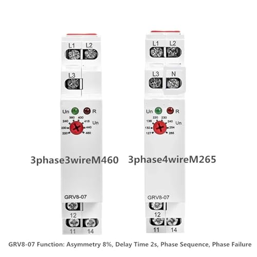 Relais de défaillance de phase triphasé pour protection de séquence de tension GRV8-05D - 4