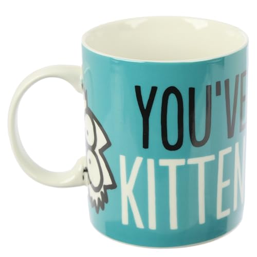 Puckator Kitten Slogan Simon's Cat Porcelain Tea Coffee Mug - Funny Home Accessories - Cute Gifts for Girlfriend - Large Mugs for Men Women Hot Drinks - Cute Cups Presents - Secret Santa Gift Cup Set