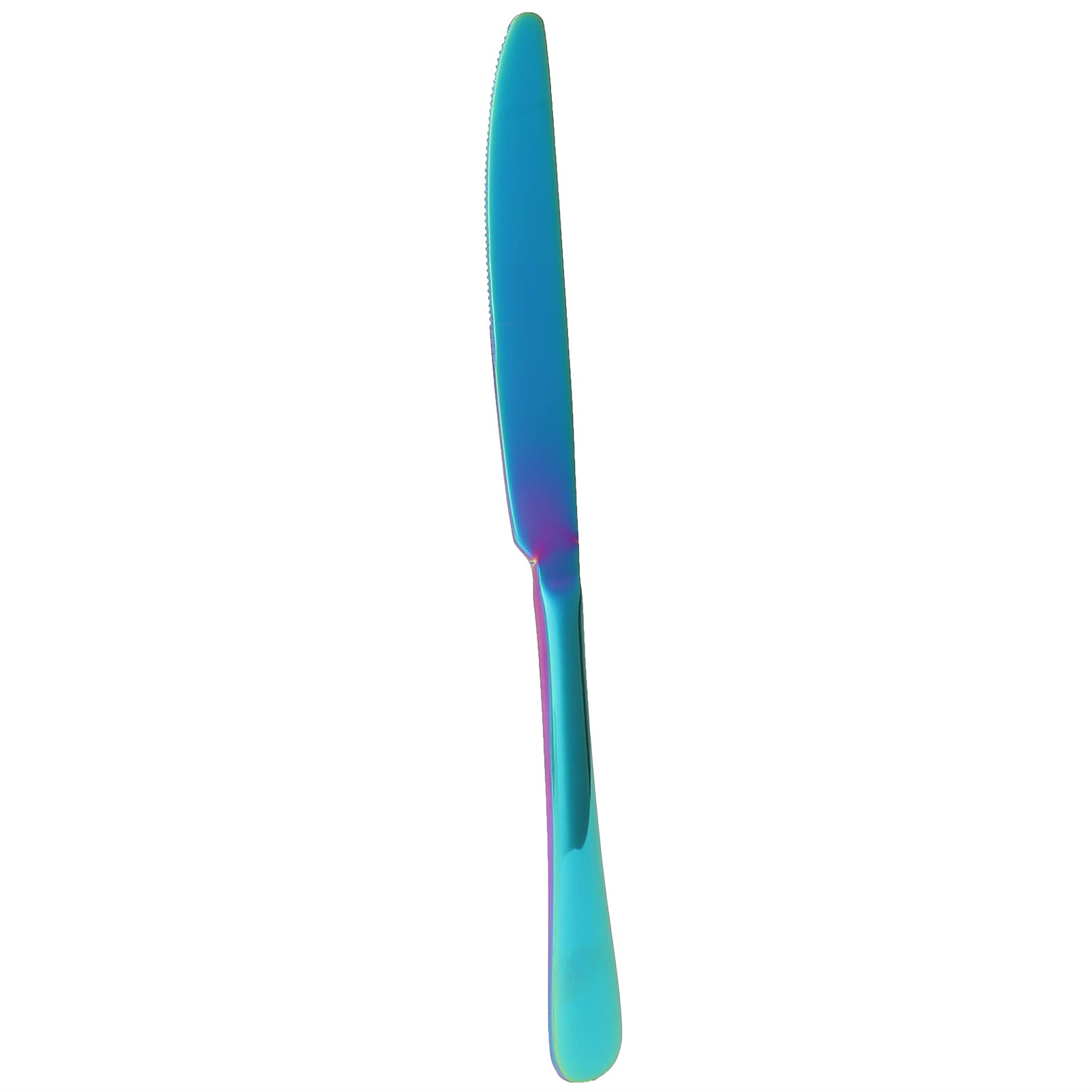 Cuchillos De Carne Serrados De Metal, Juego De 4 Cuchillos De Cena De Acero Inoxidable Cuchillo De Mantequilla Multiusos Juego De Cuchillos De Mesa Galvanizados Para Cocina Restaurante(arcoíris)