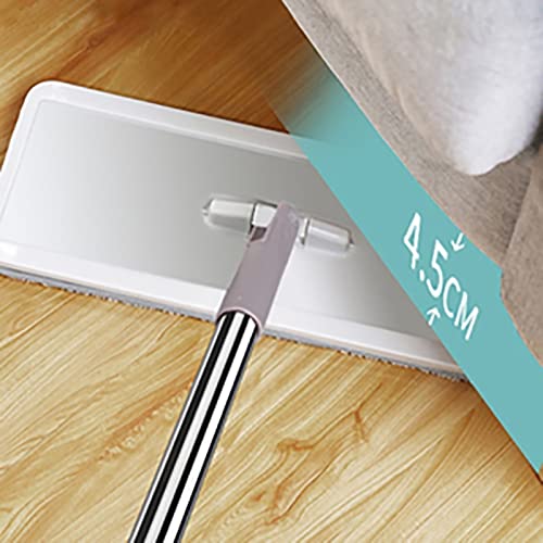 Mop z mikrofibry Ściśnij płaski mop z wiaderkiem Magiczne samoczyszczące wiadro do mycia podłóg Hands Free wyżymaż Mop płaski mop (kolor: Khaki)
