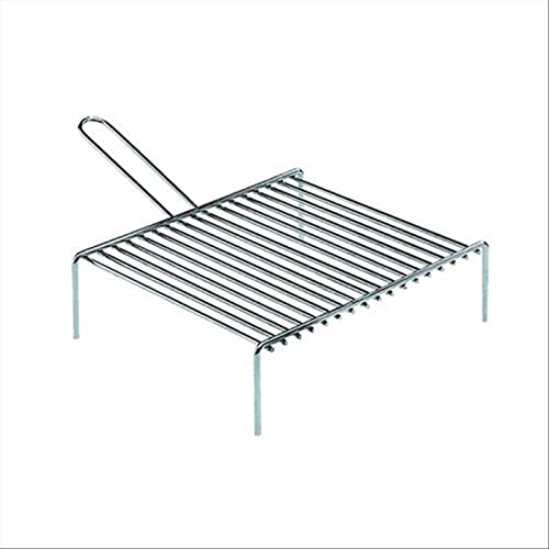 La zappa Graticola per Barbecue, griglia in Acciaio a Barre con Piedini Alta qualità Made in Italy (35x40 cm)