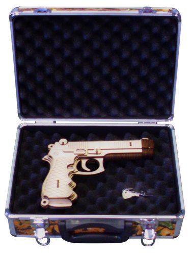 Pistol / Handgun Aluminum Case, Camo - Boomstick - Foam Lined Carrying Storage Safety Firearm Container #TOP25