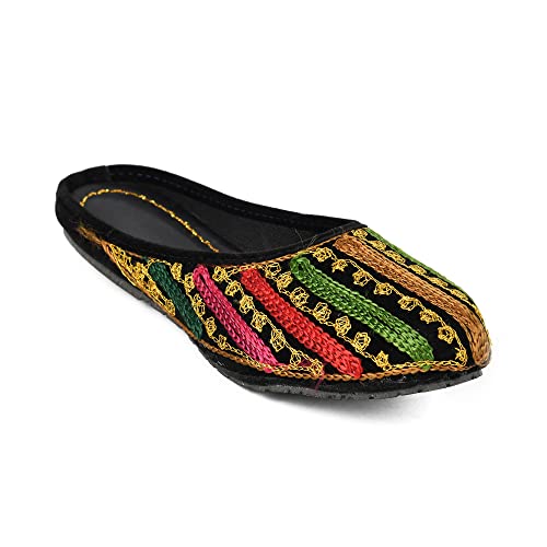 Image of Stunning Women's Flat Mules Ring Closed Pointed Toe Mule Backless Slides Mules Slip On Loafer Shoes(TBL2021031-P)