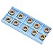 10pcs PVD ALTIN Coating CNC Carbide Tips Inserts Blade Cutter Lathe Turning Tool for Machinery Chemical Industries (RPMW1003MO)