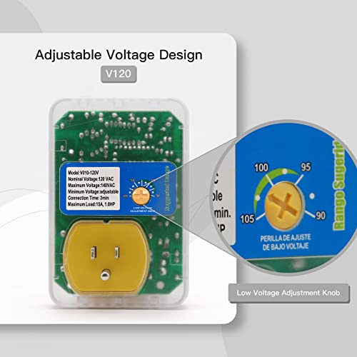 Bseed BSSP010120V1P [Etl Listed] Bseed Surge Protector, Surge Protector Outlet For Home Appliances, Power Surge Protector Suit For Refrigerator, Tv, Computer And Freezer, Adjustable Voltage Regulator thumb #3