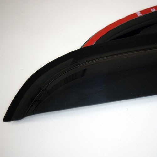 Tuningpros Window Visor Compatible with 2010-2017 Nissan NV200, DGWV2-839 Outside Mount Deflector Rain Guard Dark Smoke, 2 Pcs Set - 2