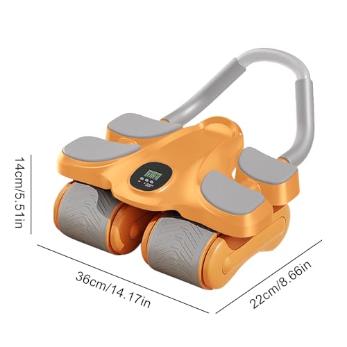 Roue d'exercice abdominal anti douleur de dos avec support coude et tapis - 5