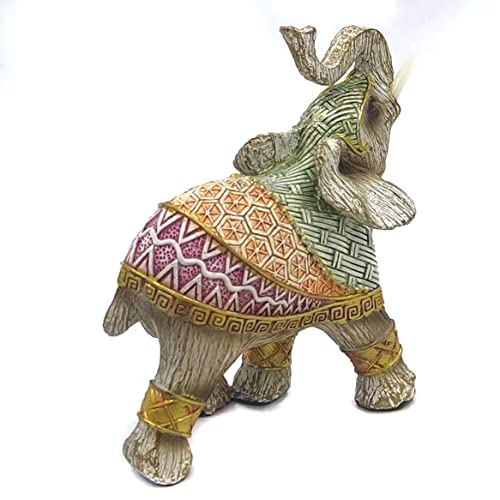 Elefante Decorativo Em Resina Indiano Sabedoria Sorte R (R200)