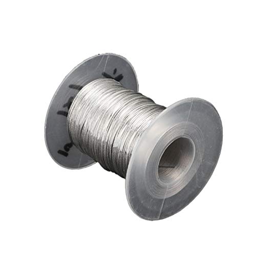 100m Edelstahl-Drahtseil, Weich Angeln Hubseil 1X7 Wäscheleine Durchmesser 0,3 Mm / 0,4 Mm / 0,5 Mm, Mit 30 Aluzwingen (Size : 0.5mm) Cover