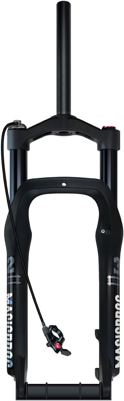 HOMSXPAC 4.0 Fat Tires Mountain Bikes 20 26inch Snow Beach Electric Bike Air Fork 1-1/8" Straight Disc Brake Front 120mm Travel 9 * 135mm QR Manual Lockout(Straight-Rem
