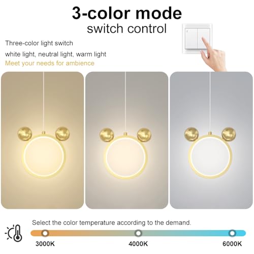 Lámpara de araña LED de 12 W sin parpadeos para dormitorio 6