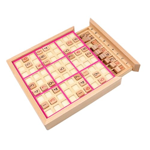 Sudoku de madera educativo rosa: el regalo ideal para ejercitar la mente de niños