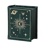 para anillos de boda de 2,17 x 2,56 x 1,38 pulgadas, soporte para joyas en forma de libro, cajas de joyas con anillos de cierre magnéticos, para hombres, mujeres, viajes, Navidad, pedida de
