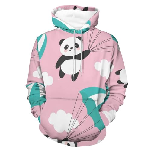 Hoodie caricature panda sweat à capuche manche longue pull homme femme pour un style urbain