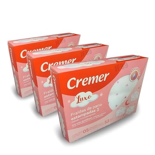 Fralda de Pano Estampada Dupla Camada Cremer Luxo 15 Unidades (3 Pacotes com 5 Unidades)