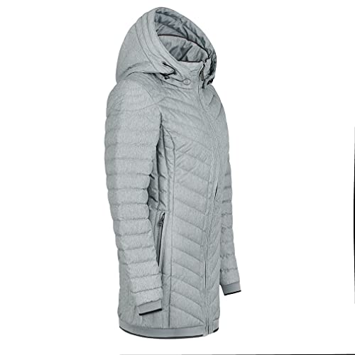 Knuffelwuff Damen Übergangsjacke - Leichte Jacke Brooklyn Größe: XXL / 44 Hellgrau - Atmungsaktive Wasserabweisende Jacke für Outdoor, Wandern, Reisen, Gassi gehen