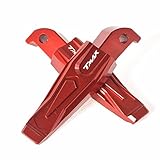 Material: cnc aluminio motocicleta para Yamaha TMAX 530 t-max 530 2013-2015 TMAX 500 CNC trasero Foot pegs reposapiés con logo (Rojo)