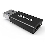 USB-C to USB Adapter, USB Type C to USB Adapter, Syntech Female USB-C 3.1 Gen1 to USB-A 3.0 Male, Works with iPhone 8/X Fast Charge Cable, Laptops and Chargers with USB A Interface (Black)