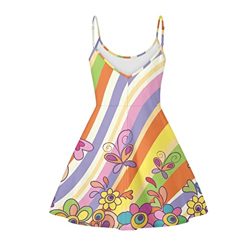 Image of Coloranimal Women's Summer Sleeveless Casual Swing Dresses with Loose Fit Beach Sundress