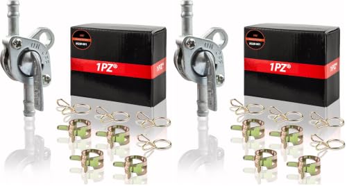 Image of 1PZ In-Line Gas Fuel Shut Off Petcock fits 6mm 1 /4 inch or 3 /16 inch ID Hose Fuel Line for 50cc 70cc 90cc 100cc 110cc 125cc Scooter Quad Go Kart Moped Baja BA150 ATV X15 X18 X22 Mini Pocket Bike (Pack of 2)