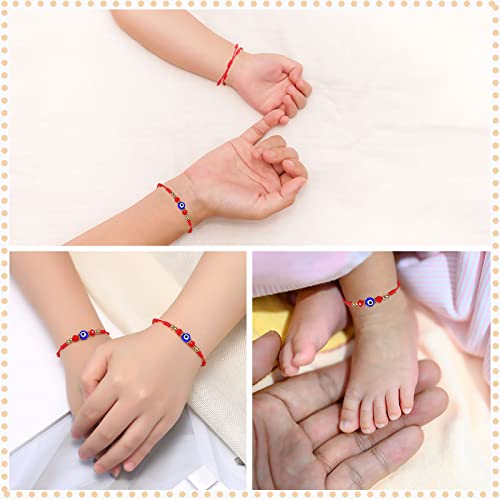 UNGENT THEM 7 Knot Evil Eye Mommy and Me Bracelet Adjustable String Bracelets for Family2