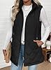 EVALESS Long Puffer Vest Women Sleeveless Hooded P... #2