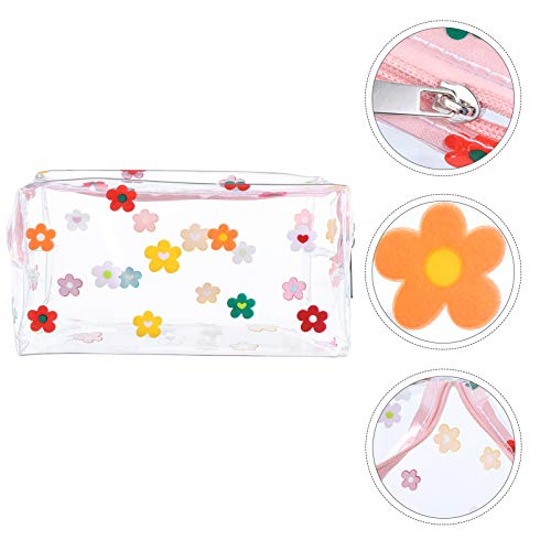 Lurrose Necessaires transparentes para cosméticos de viagem, nécessaire transparente com zíper, bols