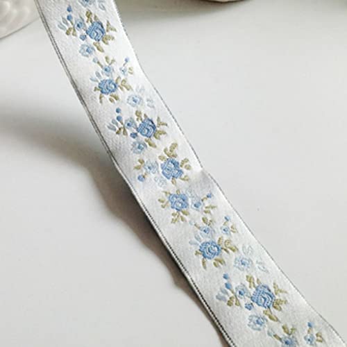 3 Yard 1.5 Inch Flower Jacquard Polyester Ribbon Handmade Lace Sewing Material Tassel Trim Multi Style #TOP6